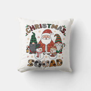 Coussin Équipe de Noël Santa Gnomes Bonshommes de neige Lé