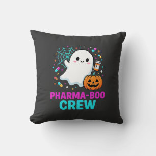 Coussin Équipe de Pharma-Bou du pharmacien Halloween fantô