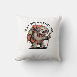 Coussin Équipe de randonnée de paresseux drôle - Classique