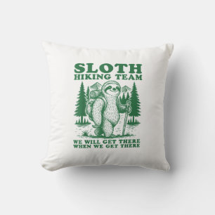Coussin Équipe de randonnée de paresseux Drôle de club de