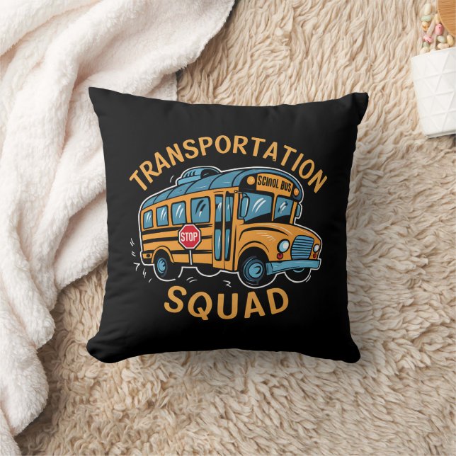 Coussin Équipe de transport de conducteurs d'autobus scola (Couverture)