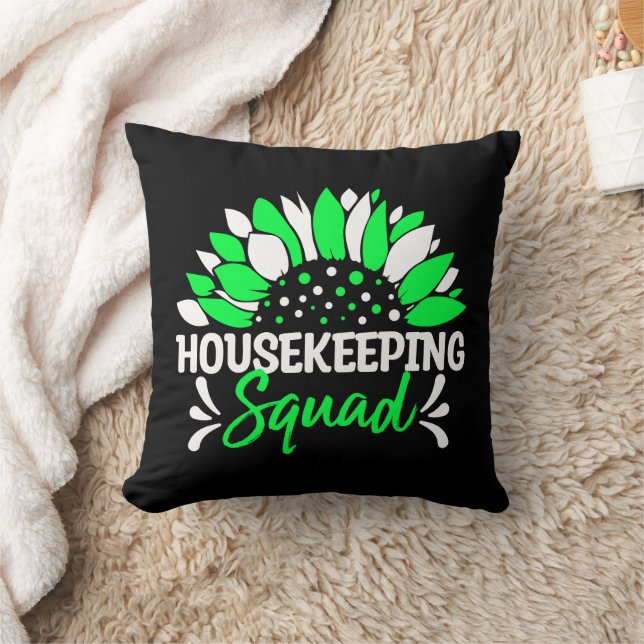 Coussin Équipe d'entretien ménager drôle Matcher ménager (Couverture)