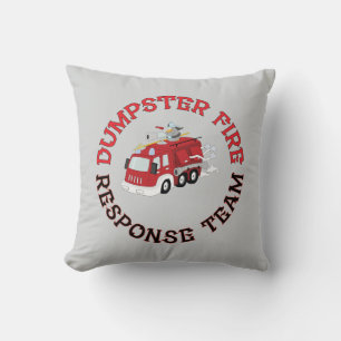 Coussin Équipe d'intervention en décharge enflammée