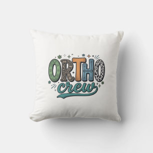 Coussin Équipe Ortho Vintage Équipe Dentaire Vector Design
