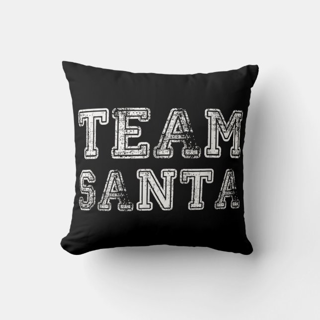 Coussin Équipe Père Noël Funny Christmas (Recto)