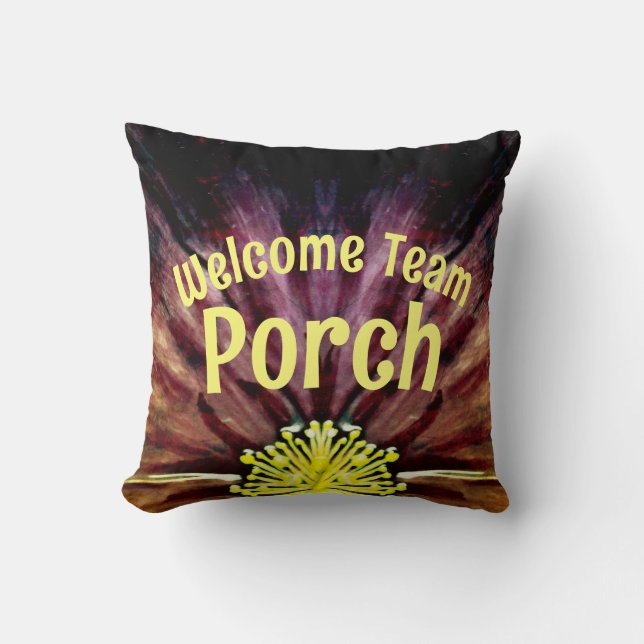 Coussin Équipe Porche / Établie / Greenleaf / (Recto)