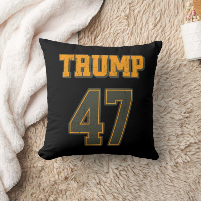 Coussin Équipe Retro Trump 47 Vintage (Couverture)