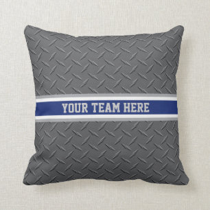Coussin Équipe sportive Pride - Blue, White & Grey Metal T