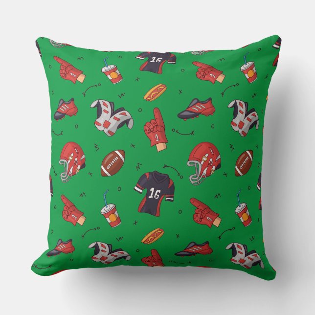 Coussin Équipement sportif de football avec Motif alimenta (Recto)