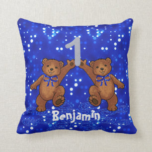 Coussin ęr Nounours d'anniversaire