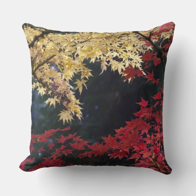 Coussin Érables en couleur d'automne (Recto)