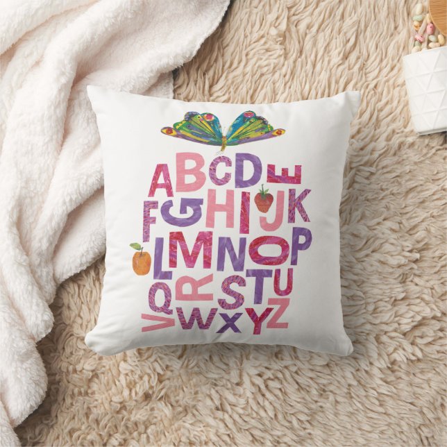 Coussin Eric Carle | Motif de papillon alphabet (Couverture)