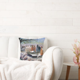 Coussin Eric Ravilious - Le Vicarage en hiver