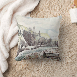 Coussin Eric Ravilious - Neige du Nouvel An,
