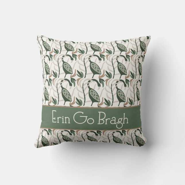 Coussin Erin go Bragh Irish Bird Motif (Verso)