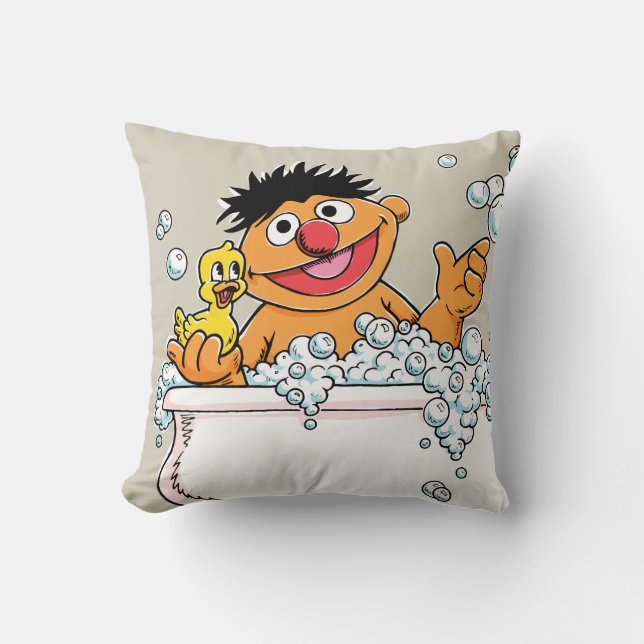 Coussin Ernie vintage dans la baignoire (Recto)
