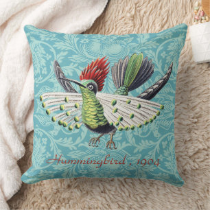 Coussin Ernst Haeckel Colibri Coloré Art de la Nature