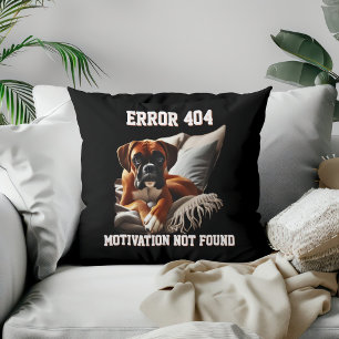 Coussin Erreur 404 Chien Boxer Motivation Non Trouvée