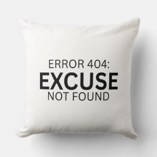Coussin Erreur 404 Excuse Non Trouvée Minimaliste Machine 