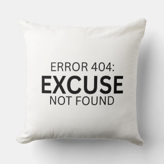 Coussin Erreur 404 Excuse Non Trouvée Minimaliste Machine