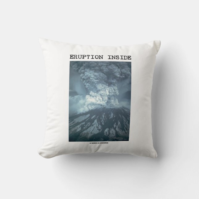 Coussin Éruption à l'intérieur du mont Saint Helens (Recto)