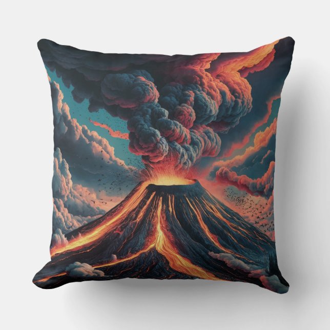 Coussin Éruption volcanique (Recto)