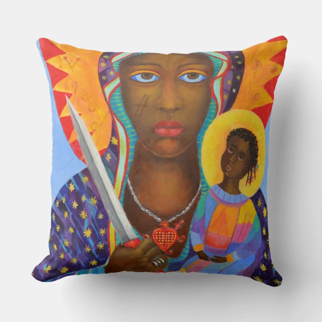 Coussin Erzulie Dantor Black Madonna Voodoo Nouvelle-Orléa (Recto)
