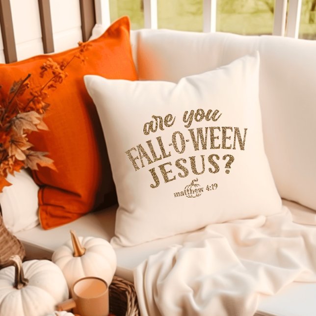 Coussin Es-tu FALL-O-WEEN Jésus ? Christian Halloween (Créateur téléchargé)