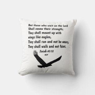 Coussin Ésaïe 40:31 Bible Verse Écriture