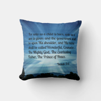 Coussin Esaïe 9:6 Car pour nous un enfant naît...