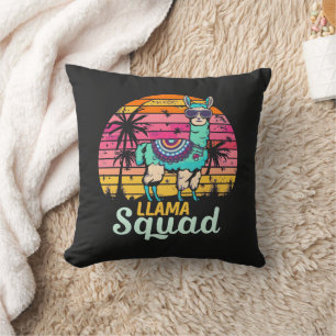 Coussin Escadron de Llama Vintage cool
