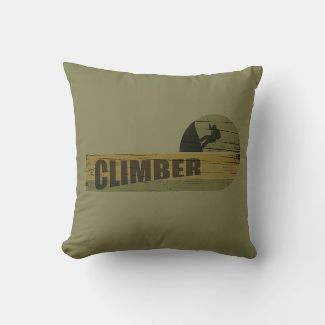 Coussin Escalade rock grimpeur vintage (Recto)