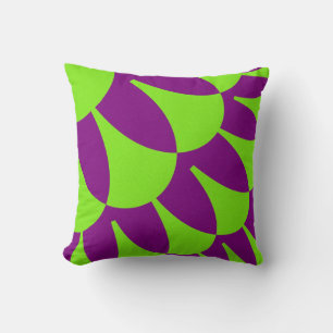Coussin Escales vertes et violettes
