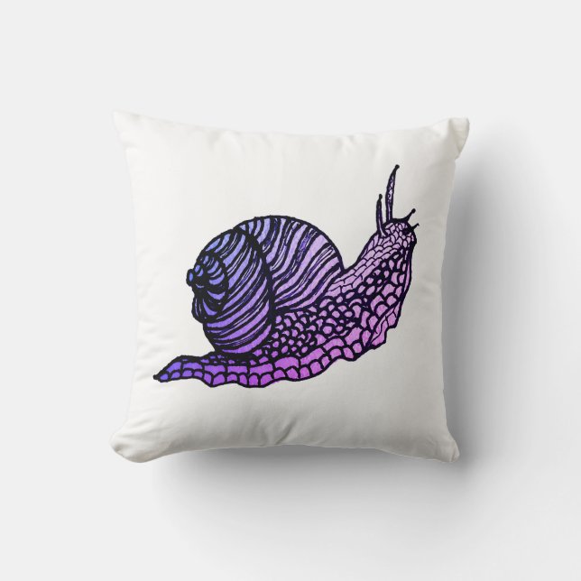 Coussin Escargot dans le style graphique (Recto)