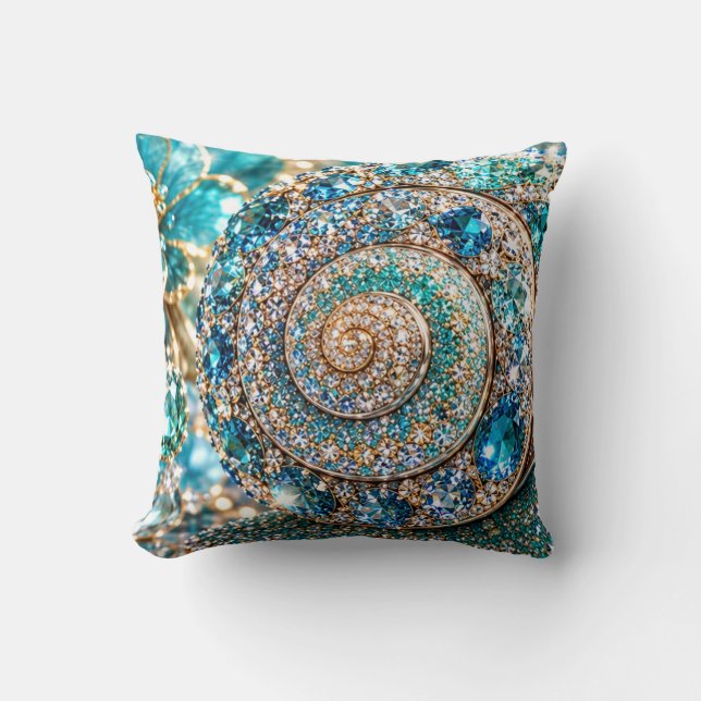 Coussin Escargot Joyau Étincelant (Recto)