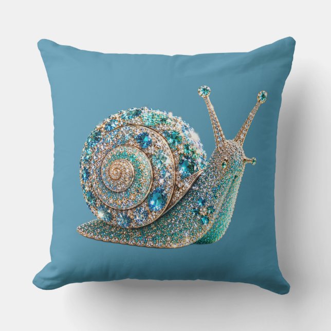 Coussin Escargot Joyau Étincelant (Recto)