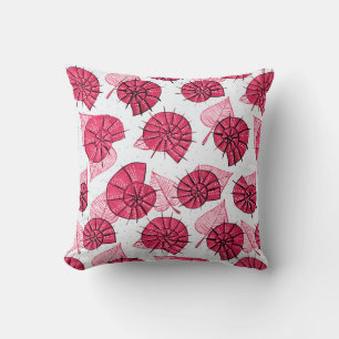 Coussin Escargots roses Motif Zoologie de la fille