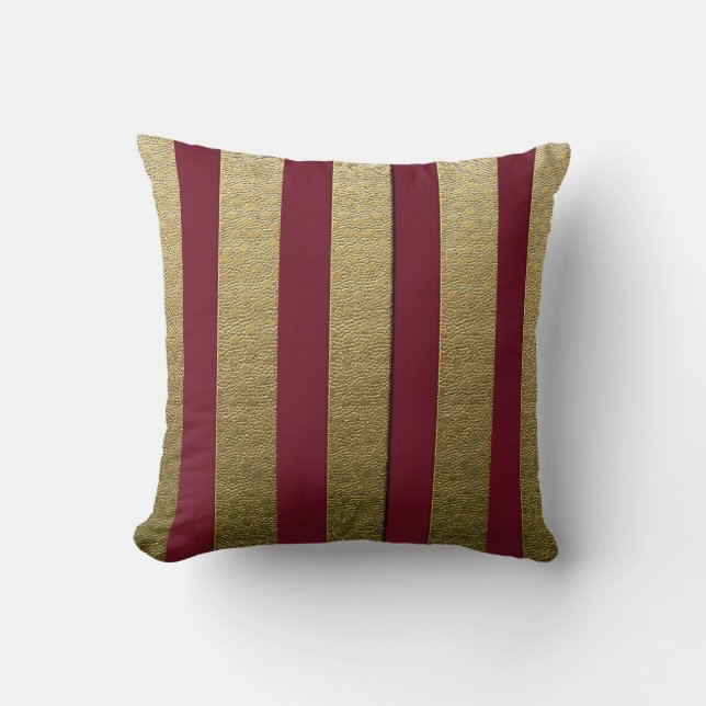 Coussin Escroqueur à lancer en polyester couleur bordeaux (Recto)