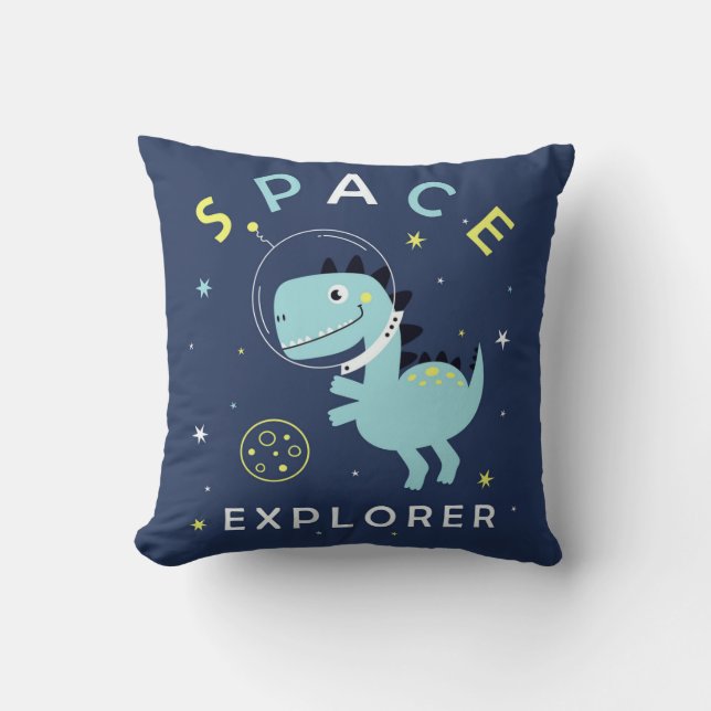 Coussin Espace Explorer Dinosaur Poussin de l'enfant (Recto)