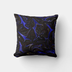Coussin Espace Extérieur Liquéfié Bleu Noir, Poussin À Lan