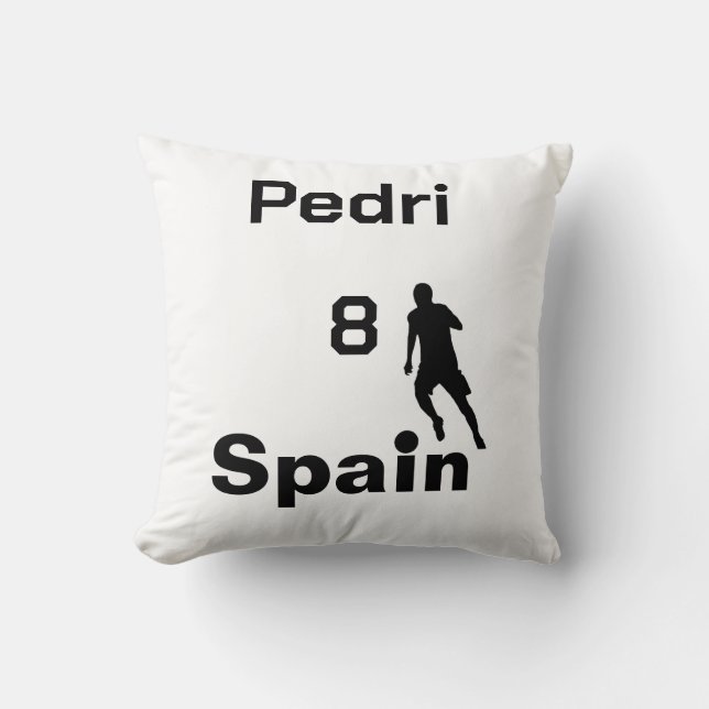 Coussin Espagnol Football, personnalisable (Recto)