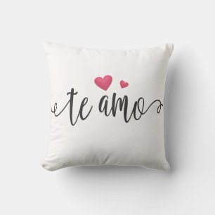 Coussin Espagnol Te Amo I Love You Valentine Throw Pillow