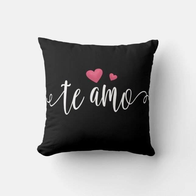 Coussin Espagnol Te Amo I Love You Valentine Throw Pillow (Recto)