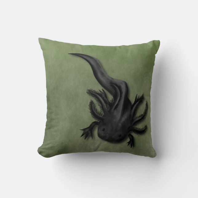 Coussin Espèce de Black and White Axolotls (Recto)