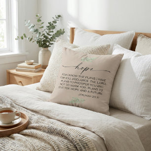 Coussin Espoir Bible Verse de Jérémie 29:11