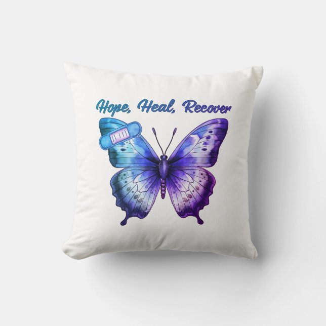 Coussin Espoir, guérison, récupération (Recto)