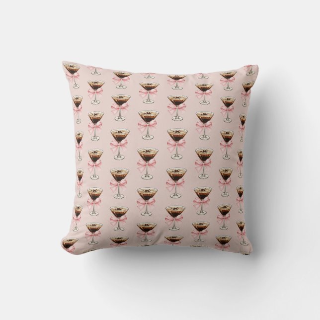 Coussin Espresso Martini Pattern Pink (Recto)