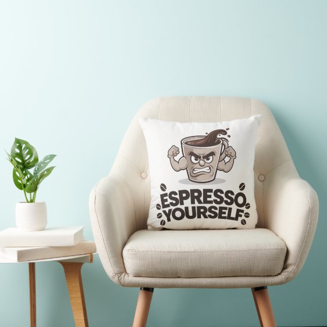 Coussin Espresso Yourself - Amusant café design (Chaise)