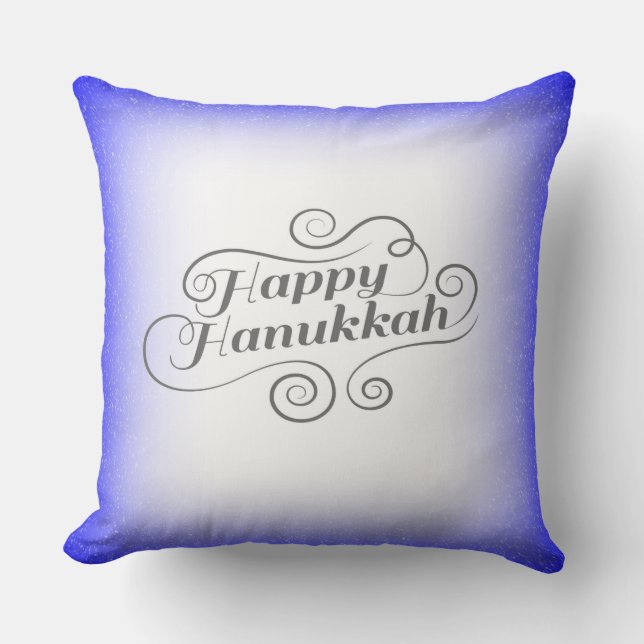Coussin Esprit bleu blanc de Hanoukka (Recto)