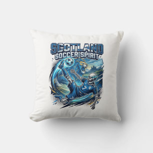 Coussin Esprit de football d'Écosse squelette attaquant Na